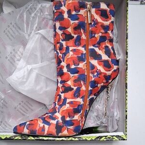 Cape Robbin Vibrant Red and Blue Heeled Boots